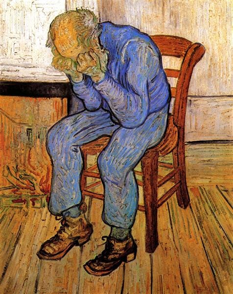 Old Man in Sorrow (On the Threshold of Eternity), 1890 - Vincent van Gogh -  WikiArt.org