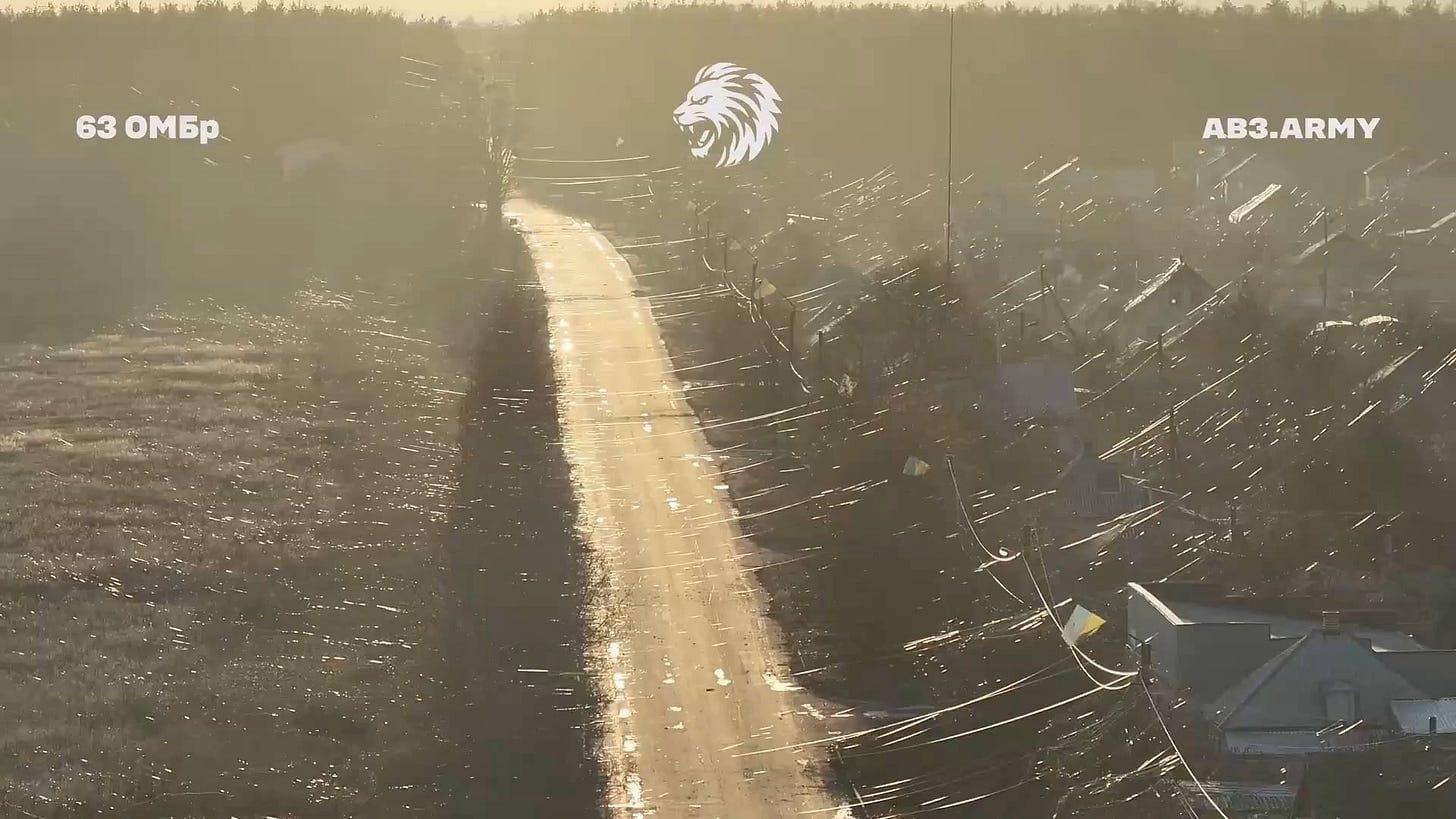 City of Lyman in Ukraine covered in a web of fiber optic cables left behind  by Ukrainian and Russian drone operators.