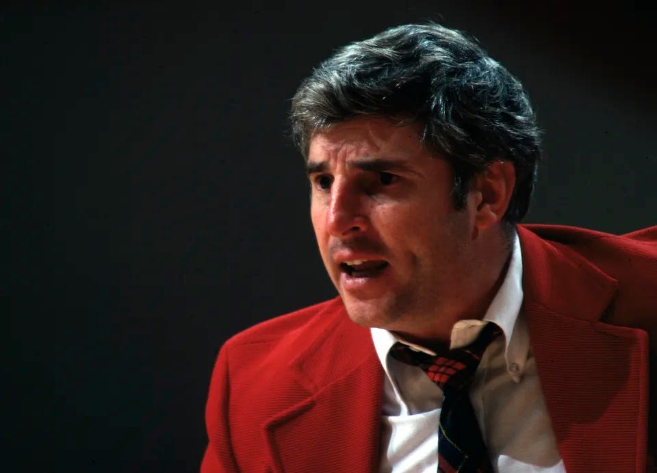 Bob Knight, who won three national titles as head coach of the Indiana Hoosiers, has died. He was 83. (Rich Clarkson/NCAA Photos via Getty Images)