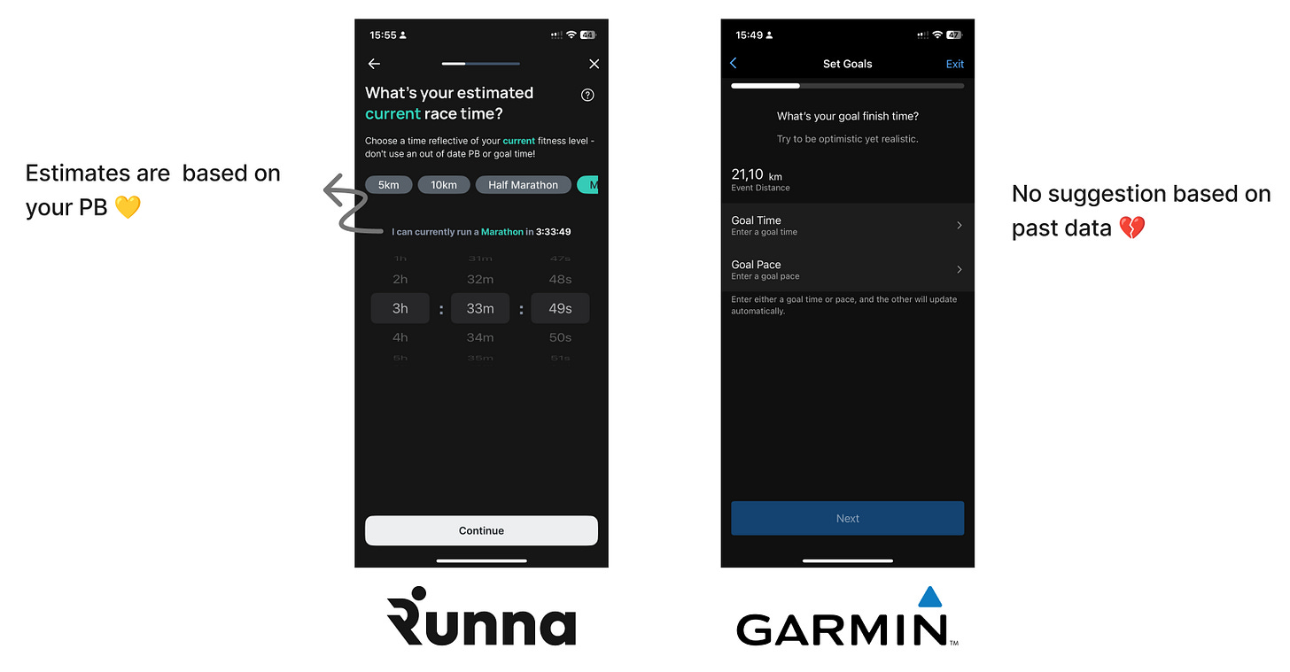 Picking your objective: Runna Vs Garmin