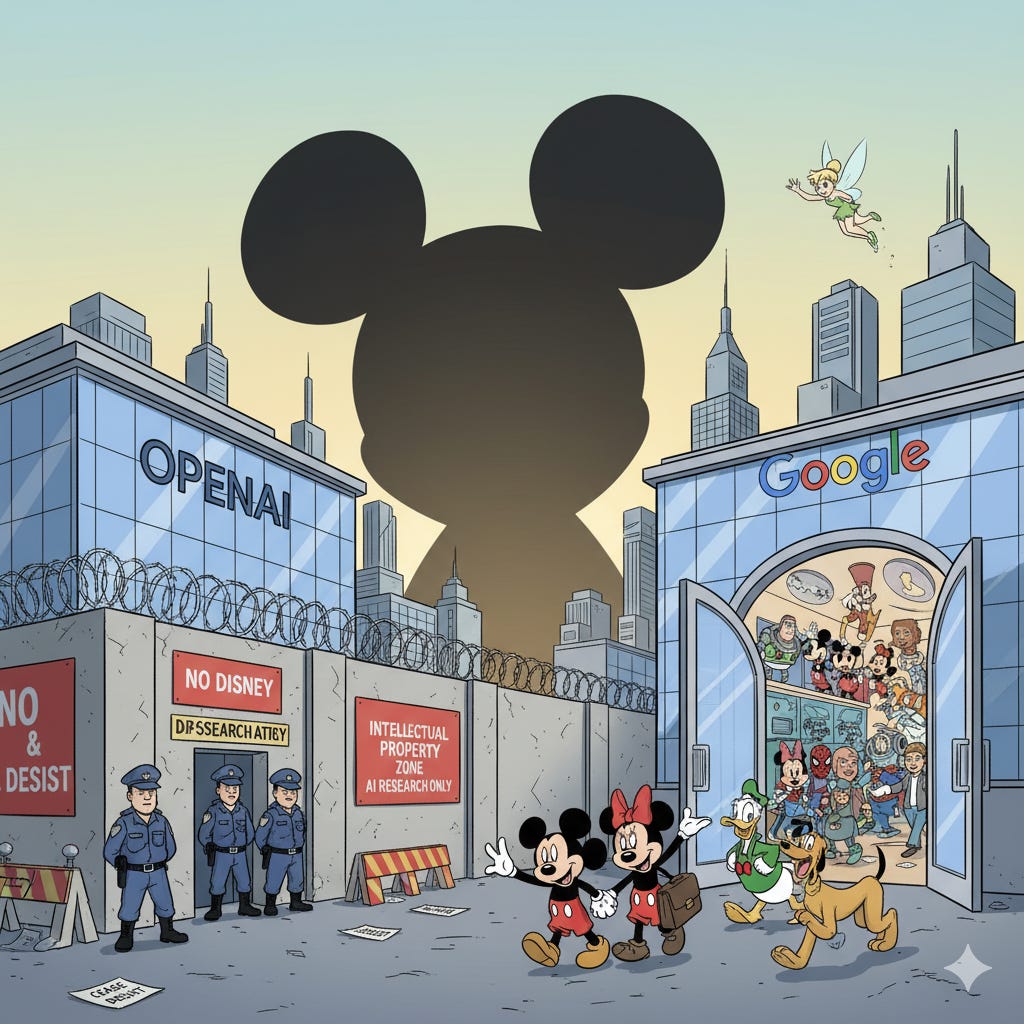 AI: Disney vs Google/YouTube & Disney + OpenAI. RTZ #933