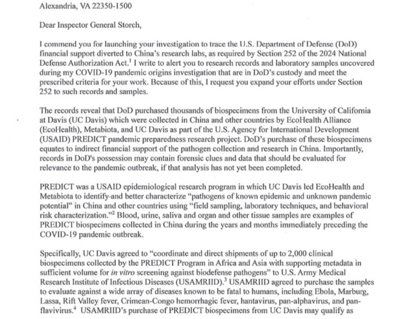 US Government pays twice to collect thousands of potential pandemic pathogens from Prof Jonna Mazet (UC Davis) and Daszak's network