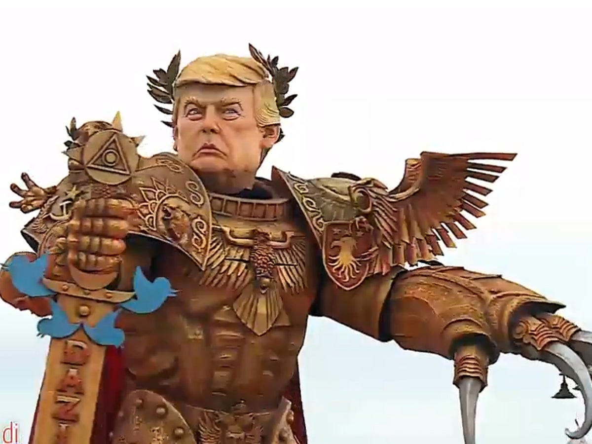 'God Emperor Trump' float makes its way through the Viareggio Carnevale in  Italy