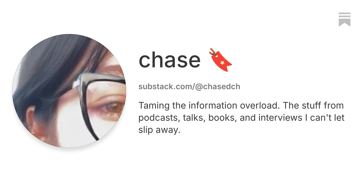 chase 🔖 | Substack