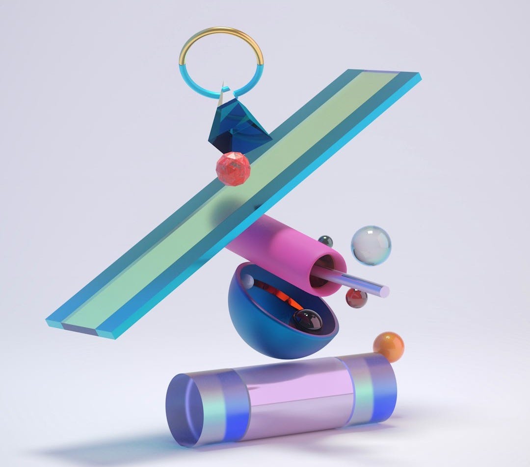 a colorful object is flying through the air