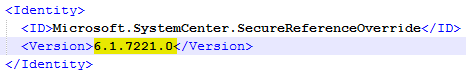 Aumenta la versione del Management Pack Aumenta la versione del Management Pack