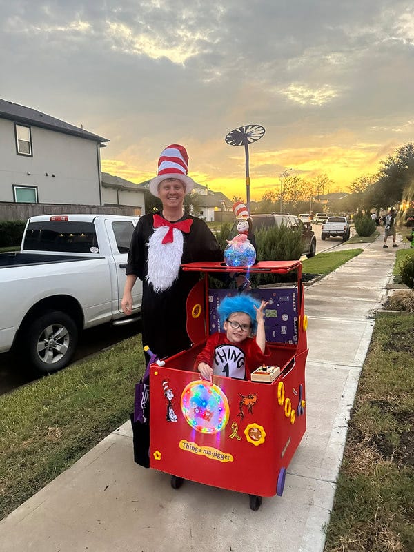 Images of costumes and children in costumes that have been made adaptable to their wheelchairs.