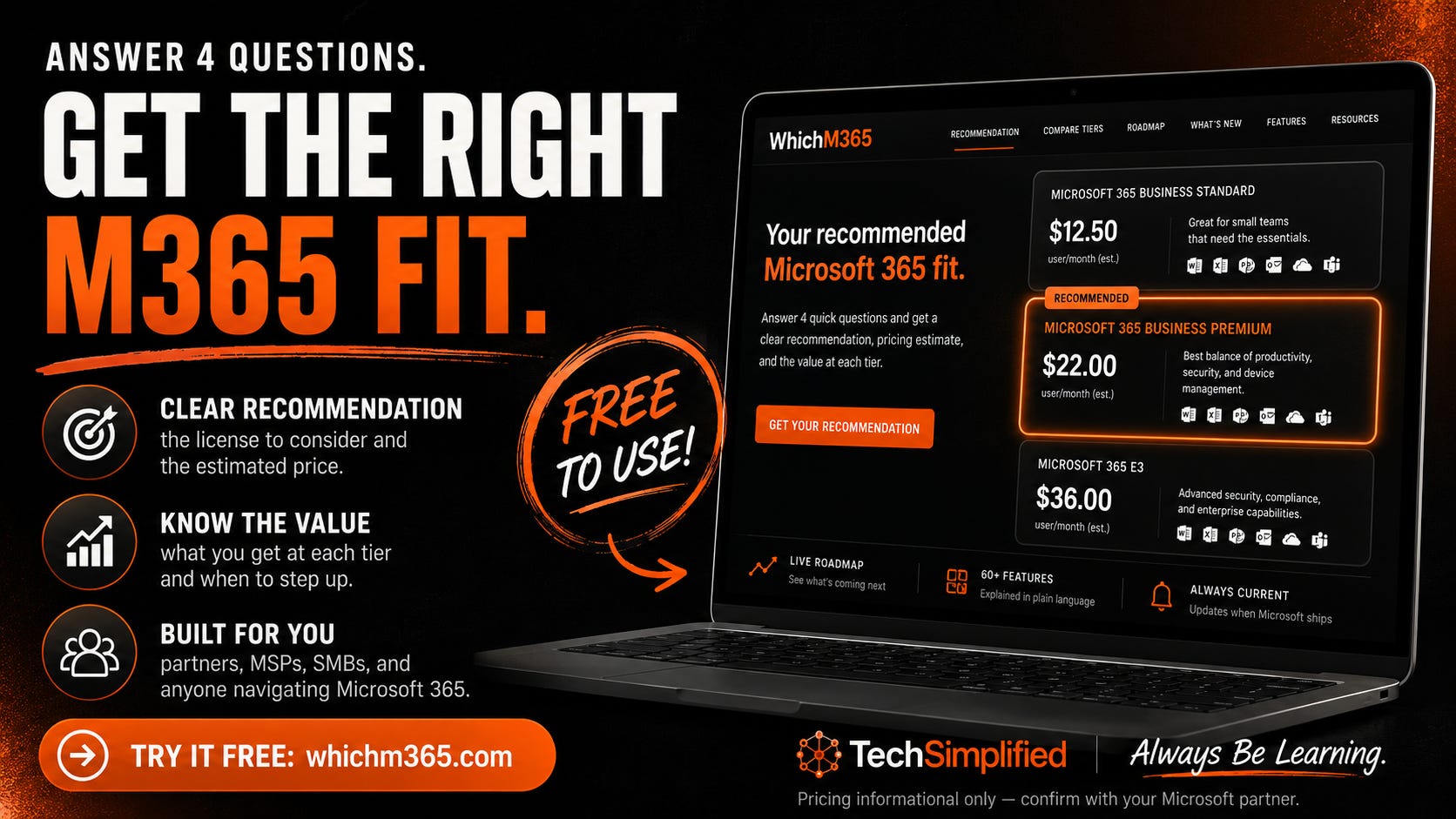 Get the Right Microsoft 365 Fit in Minutes