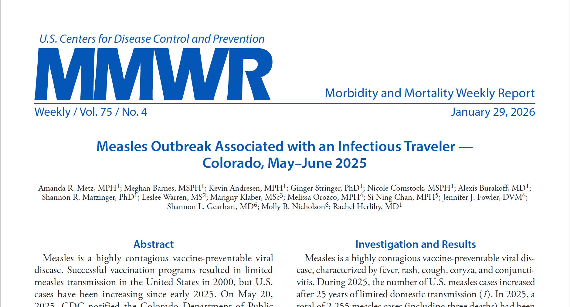 CDC: All Eligible Persons Should Receive Two MMR Vaccine Shots