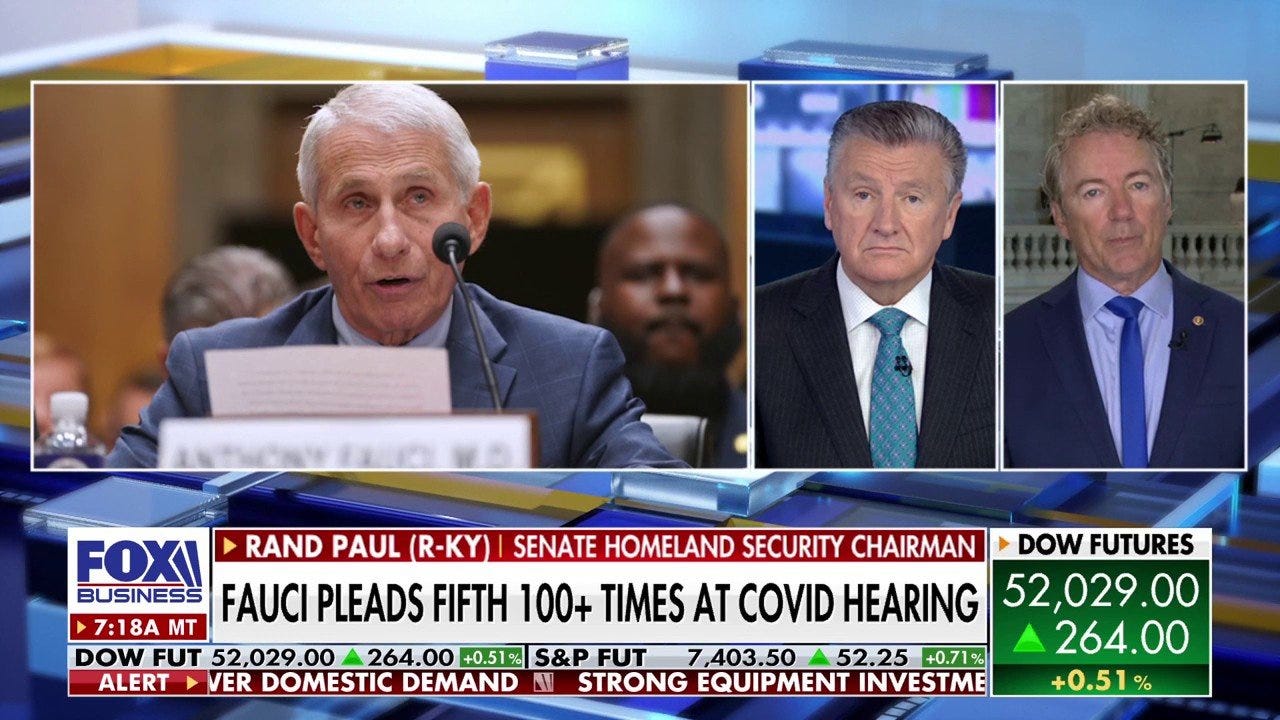 Rand Paul details contempt push after Fauci invokes Fifth Amendment 111 times | Fox Business Video Rand Paul details contempt push after Fauci invokes Fifth Amendment 111 times | Fox Business Video