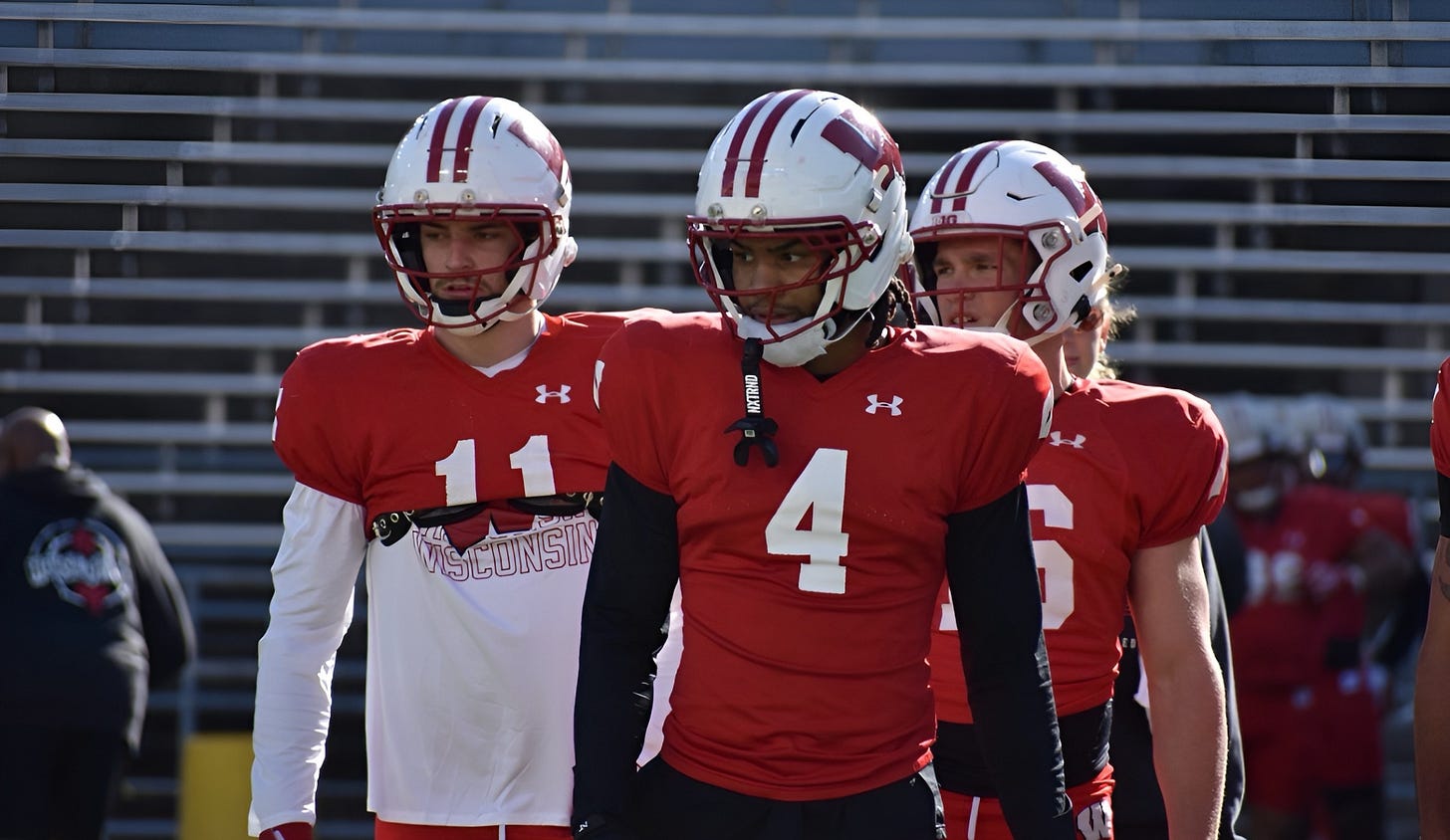 Wisconsin Badgers transfer safety Marvin Burks Jr. takes part in spring football practice. Wisconsin Badgers transfer safety Marvin Burks Jr. takes part in spring football practice.