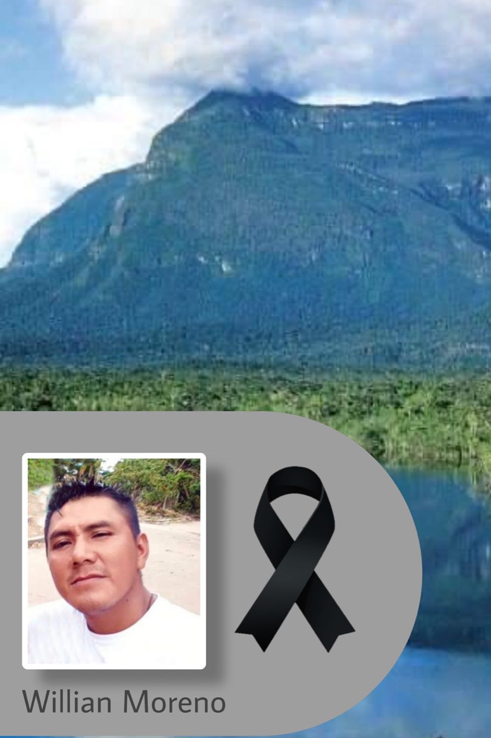 José Willian Moreno, indígena del pueblo Puinave asesinado en el Parque Nacional Yapacana. Créditos: A.C. KAPE-KAPE José Willian Moreno, indígena del pueblo Puinave asesinado en el Parque Nacional Yapacana. Créditos: A.C. KAPE-KAPE