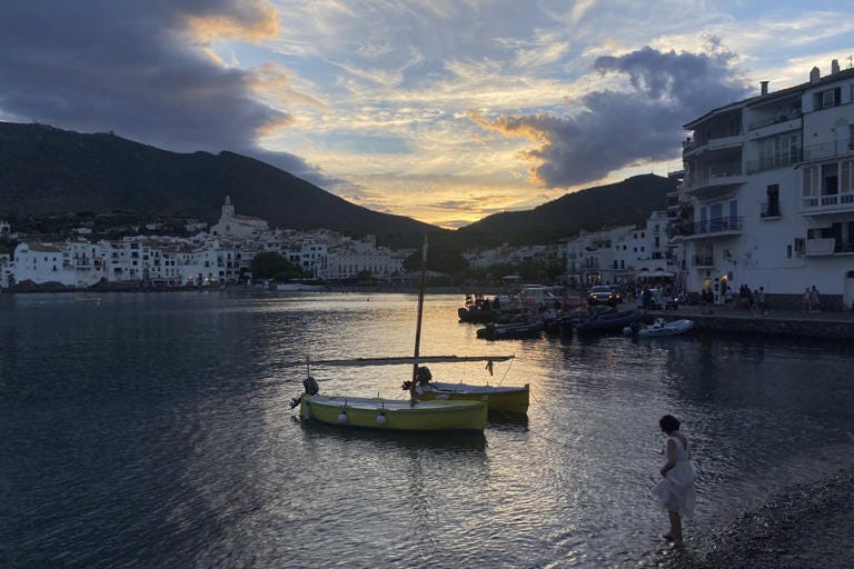 Sunset in Cadeques Spain.