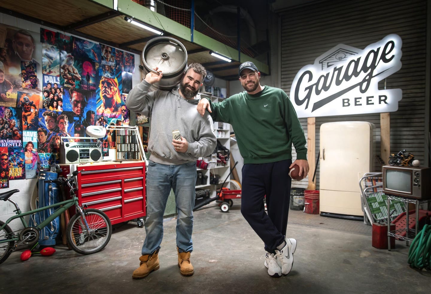Jason and Travis Kelce are the largest investor in Garage Beer.