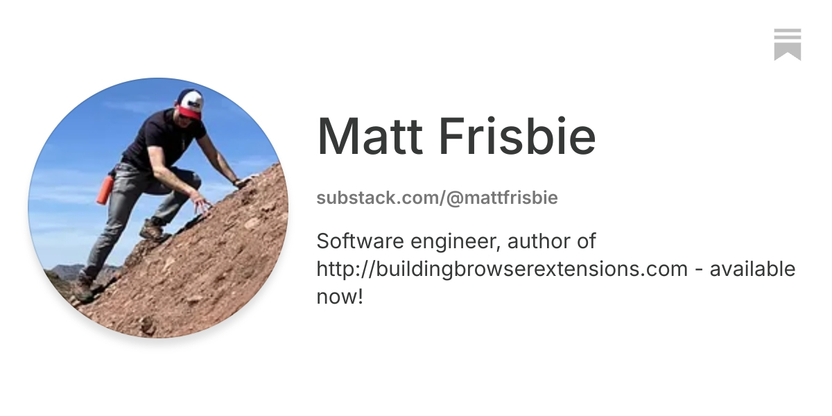 Matt Frisbie | Substack