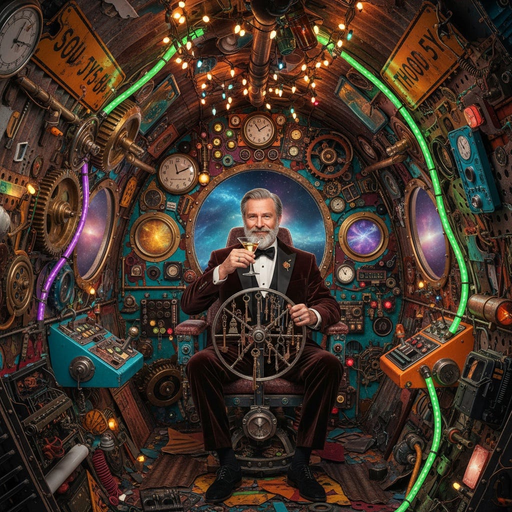 A person in a suit sitting in a submarine

AI-generated content may be incorrect.