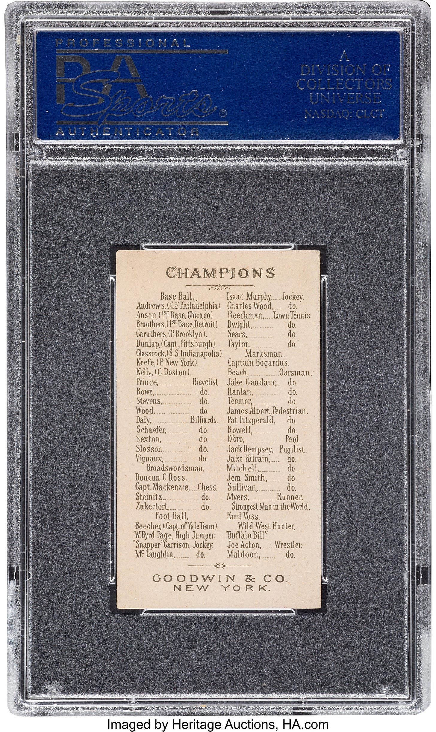 1888 Goodwin Beecher Football Card