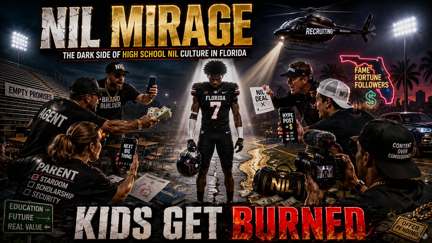 Chasing the NIL Mirage: Florida’s high school transfer chaos is turning student-athletes into commodities and leaving academics behind.