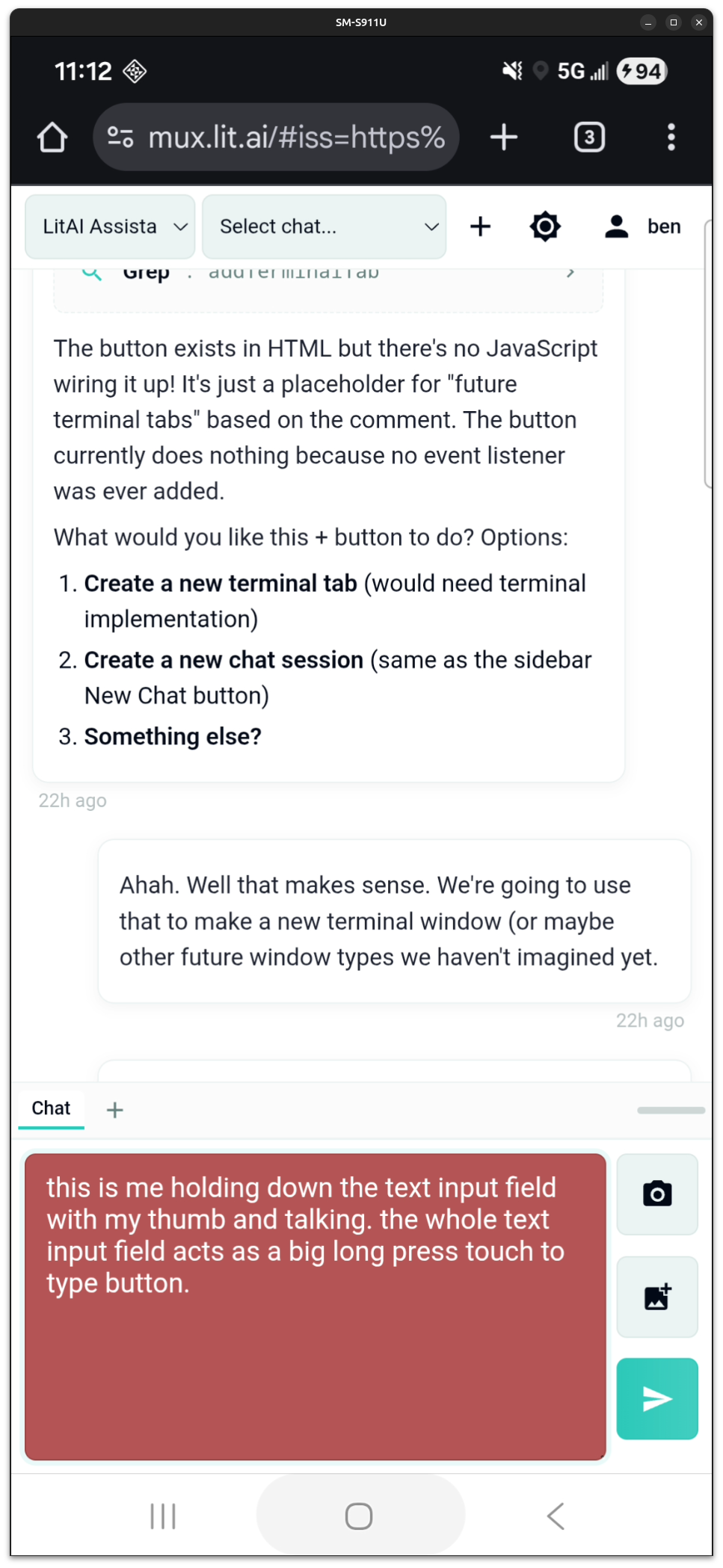 Push-to-talk recording on mobile Push-to-talk recording on mobile