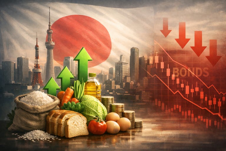 Japan bond yields surge as food tax cut lifts stocks before snap election Japan bond yields surge as food tax cut lifts stocks before snap election