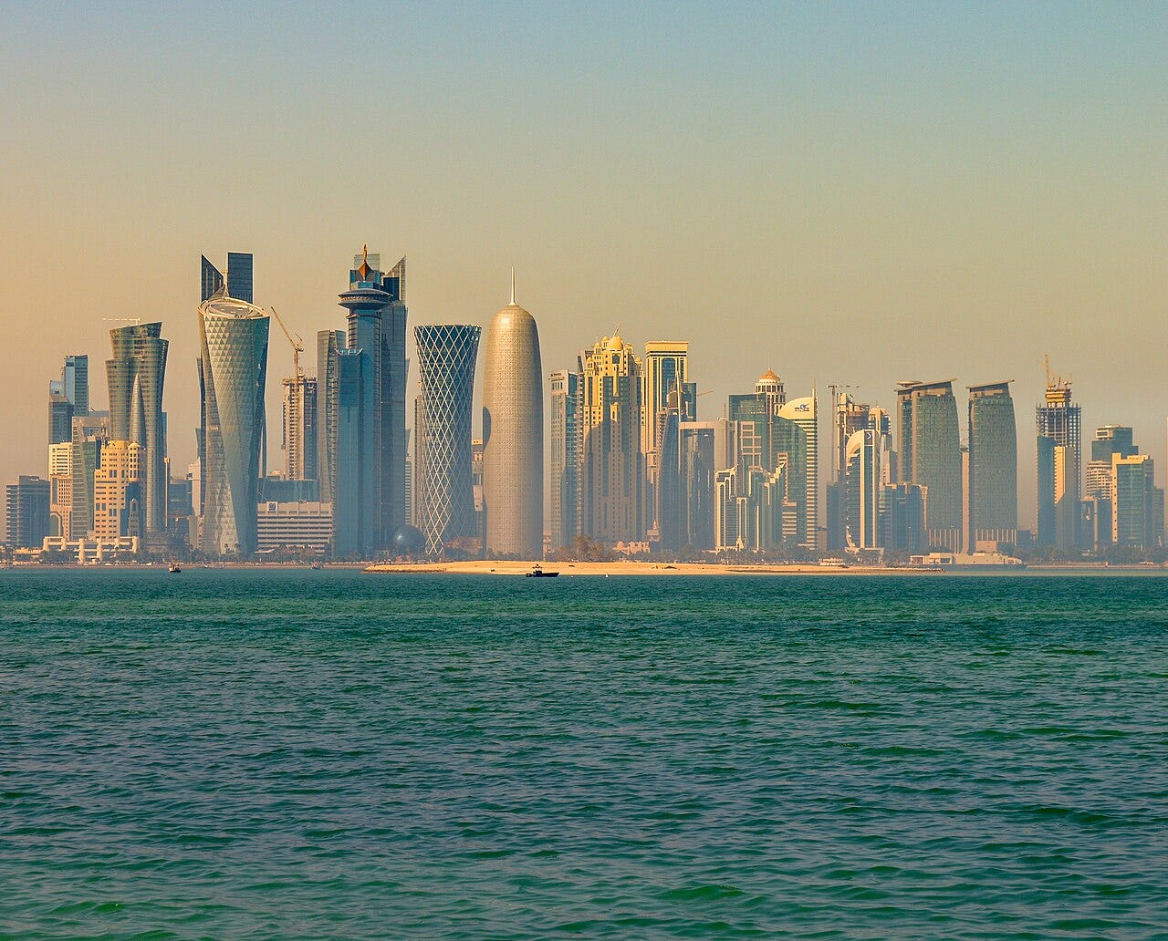 Photo: Francisco Anzola / Wikimedia Commons (CC BY 2.0) Doha skyline in the morning