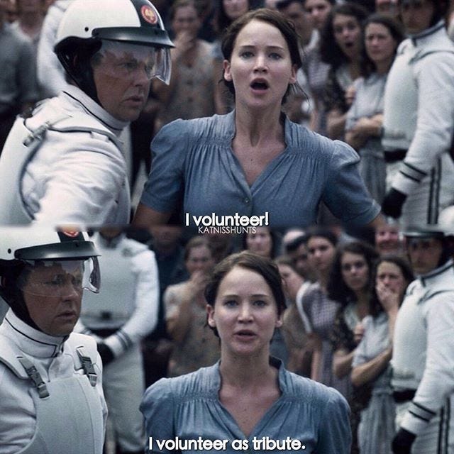 I Volunteer As Tribute Katniss