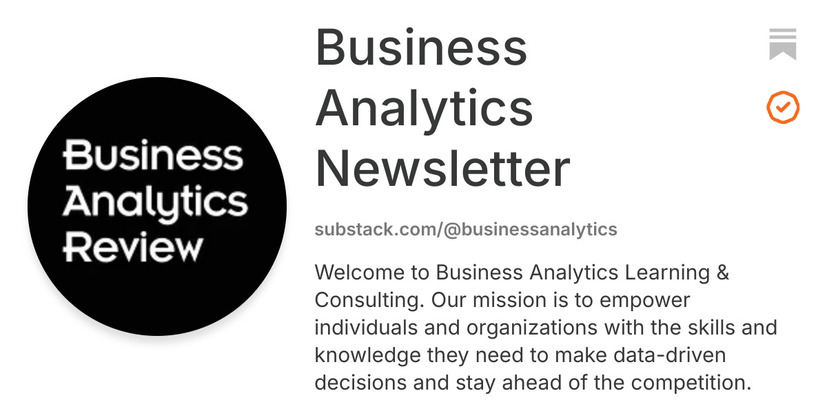 Business Analytics Newsletter | Substack