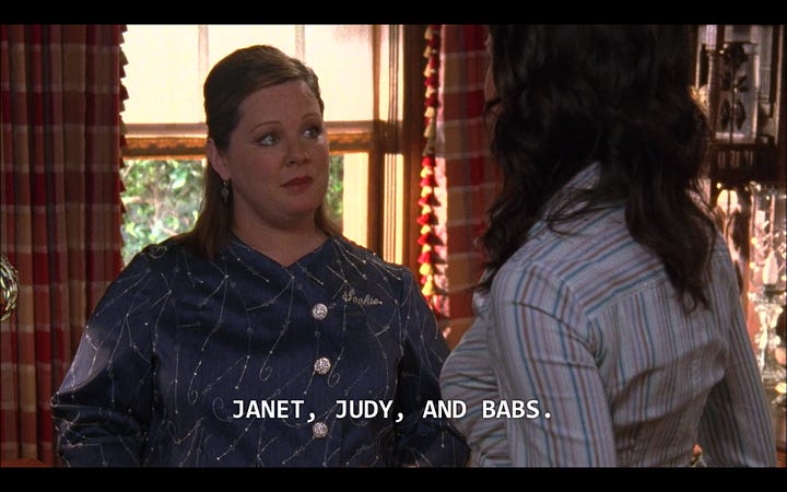 "I Netflixed all three Star is Borns" "Janet, Judy, and Babs."