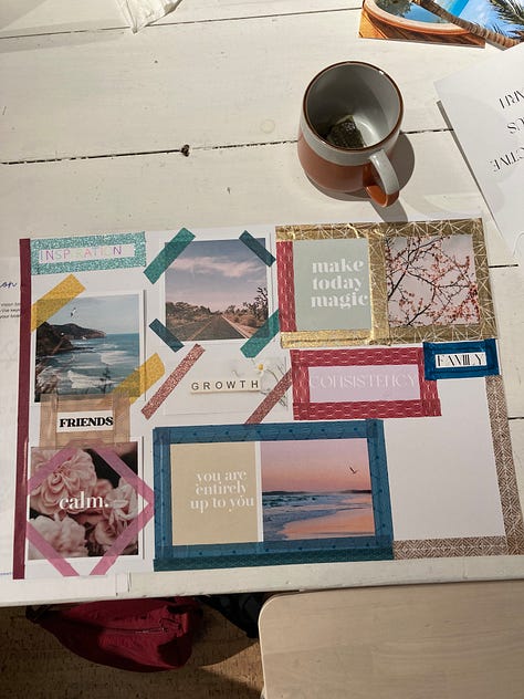 vision boards, people creating vision boards