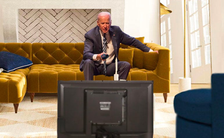 biden watching tv