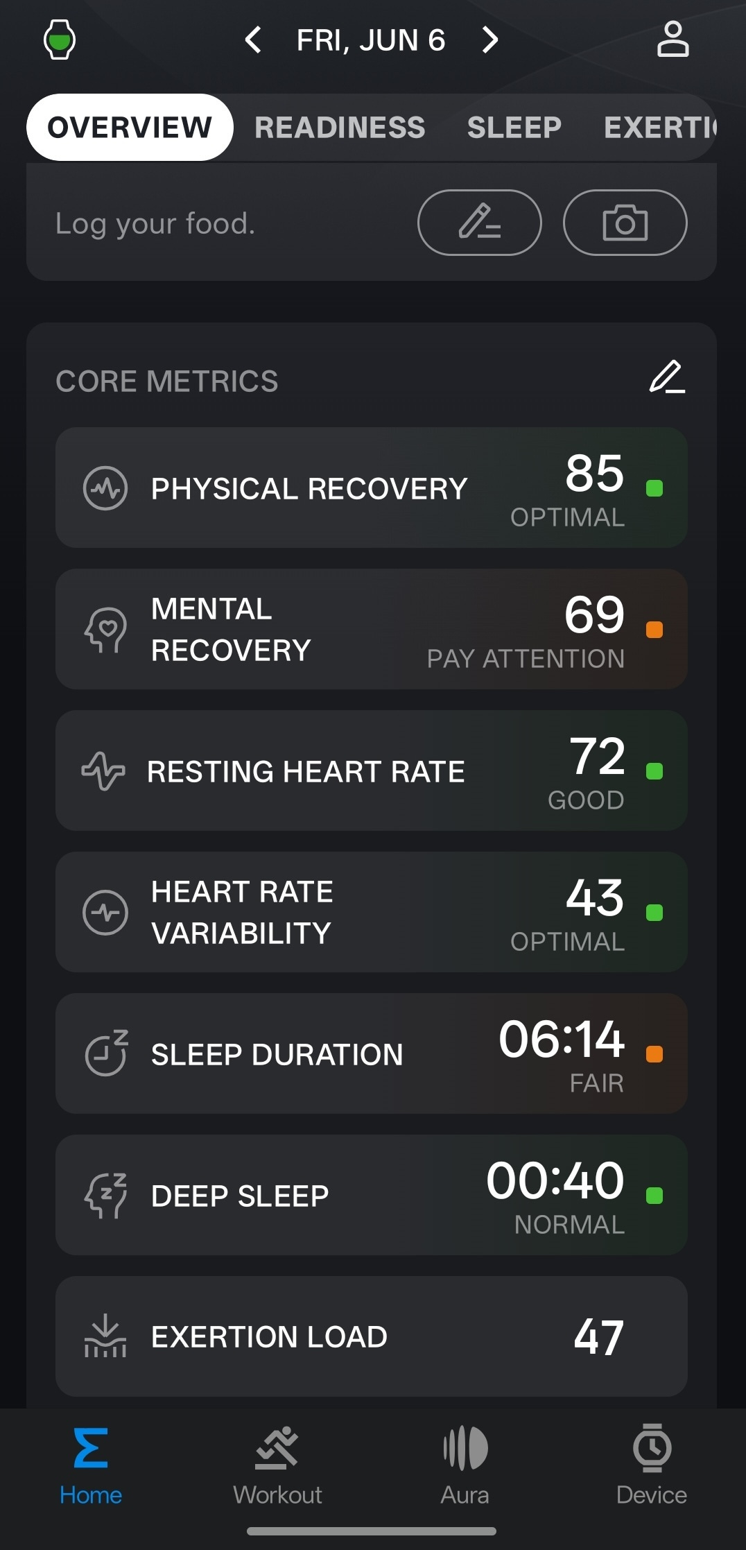 Zepp Core Metrics