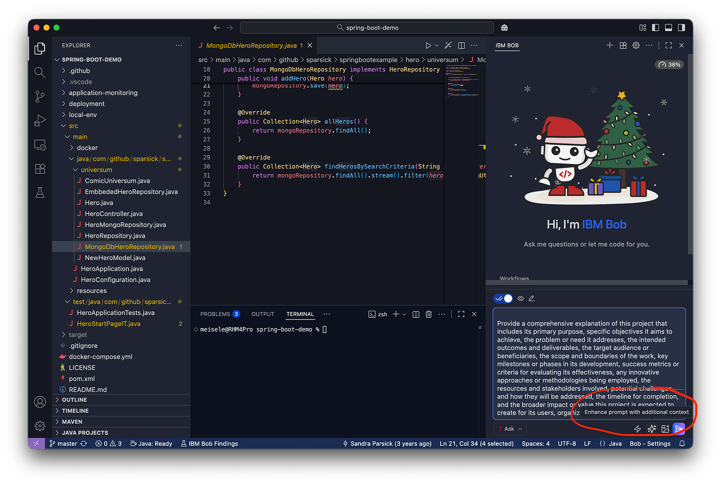 Prompt enhancement in Ask mode