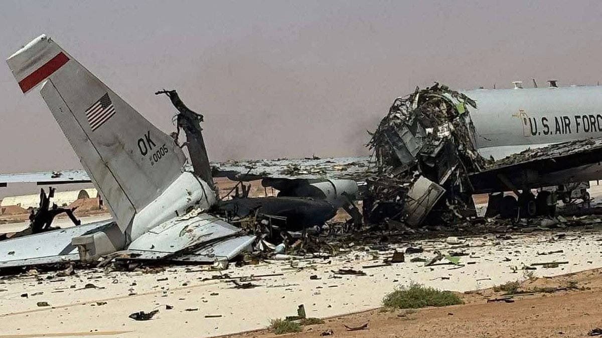 Dramatic photos 'show destroyed US Air Force planes after Iranian ... Dramatic photos 'show destroyed US Air Force planes after Iranian ...