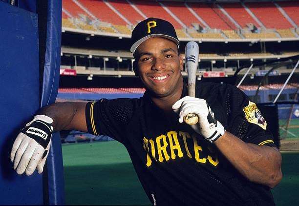 Bobby Bonilla of the Pittsburgh Pirates poses in the dugout in 1991 in Pittsburgh, Pennsylvania. Bobby Bonilla of the Pittsburgh Pirates poses in the dugout in 1991 in Pittsburgh, Pennsylvania.