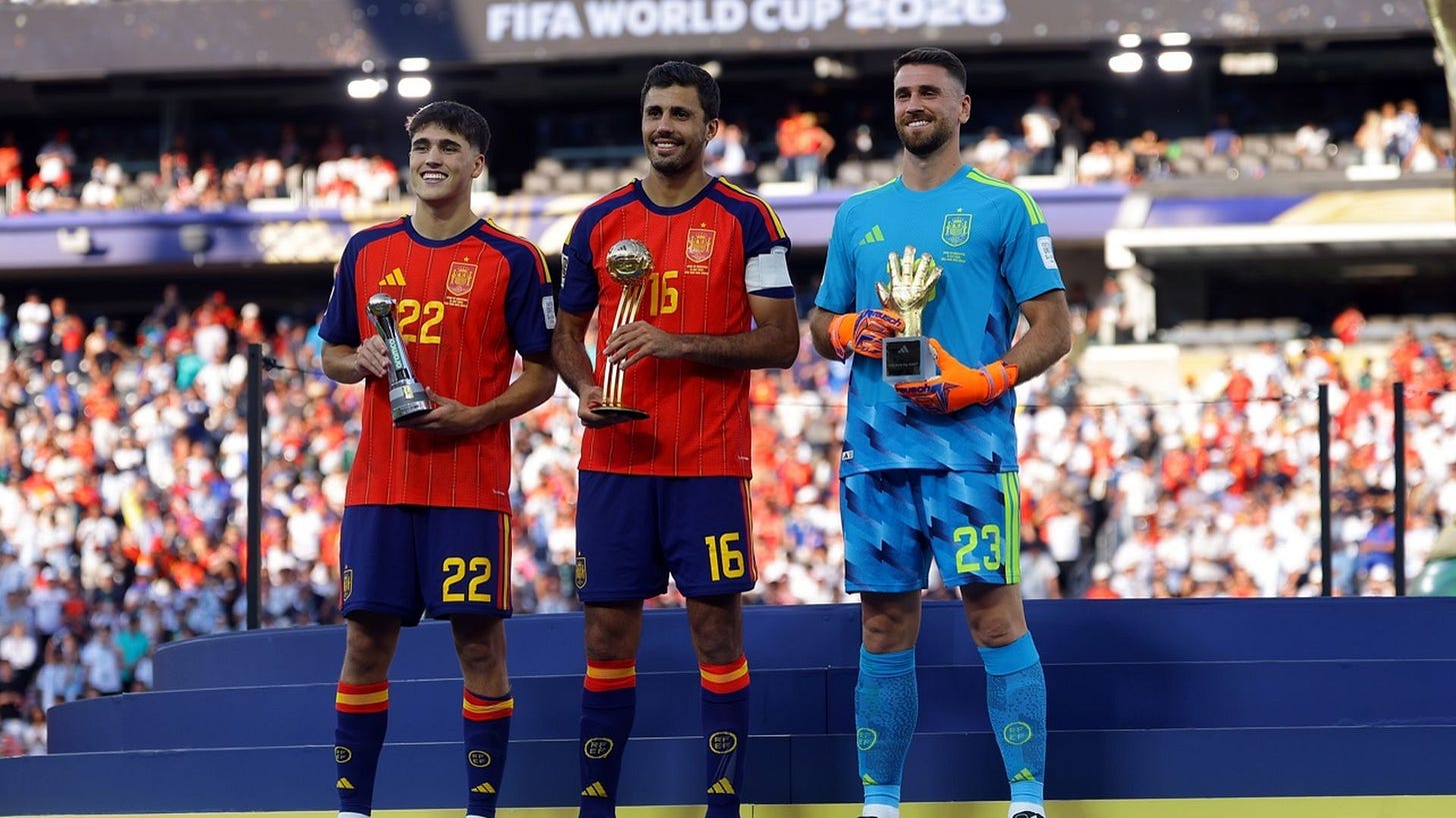 Los premios del Mundial copados por España con Rodri, Pau Cubarsí y ... Los premios del Mundial copados por España con Rodri, Pau Cubarsí y ...