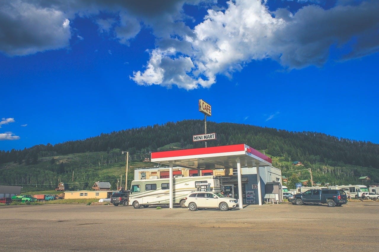Gas station with mini mart Gas station with mini mart