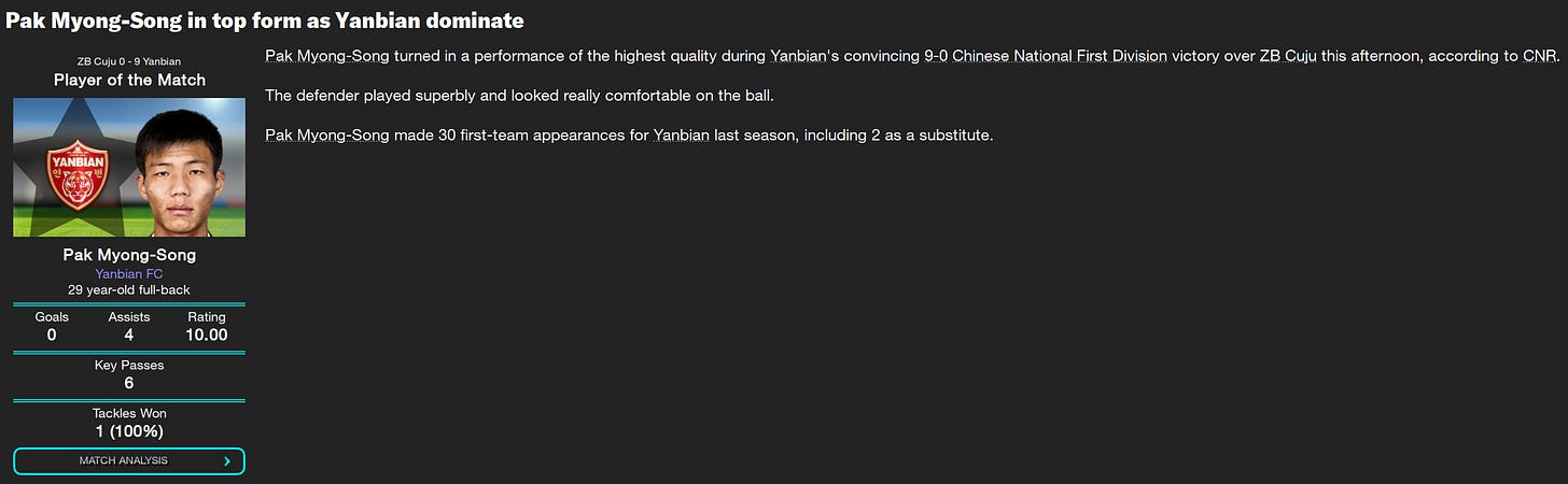 Football Manager 2023 Pak Myong-Song