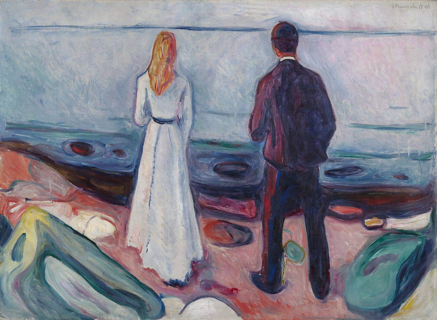 Two Human Beings. The Lonely Ones - Edward Munch