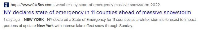 NEW YORK GEOSTORM NOVEMBER 2022
