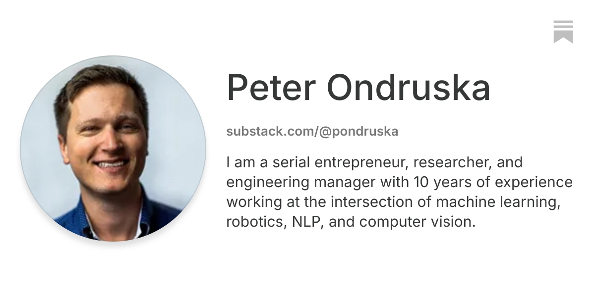 Peter Ondruska | Substack