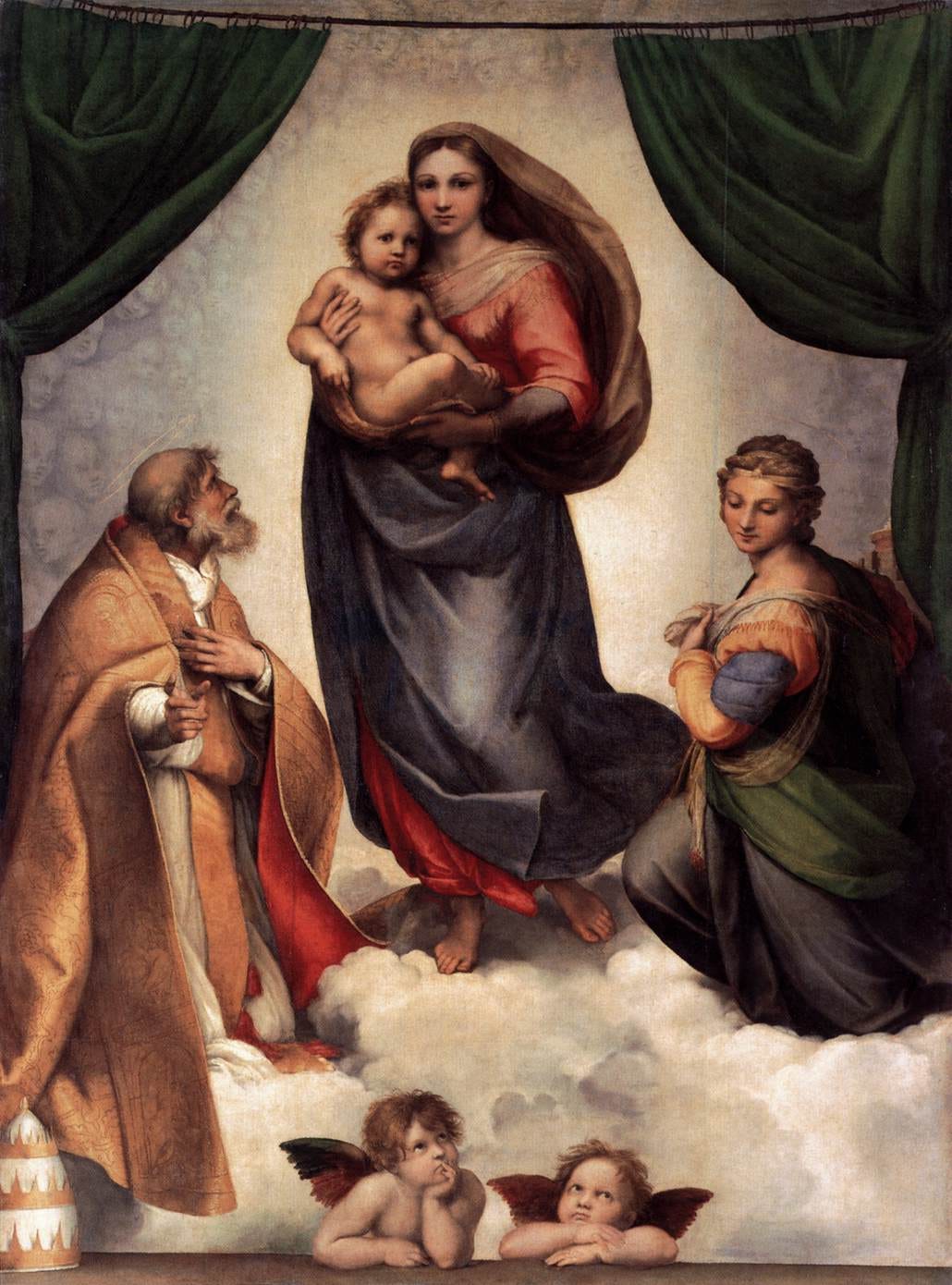 Raphael Sistine Madonna cherubs Raphael Sistine Madonna cherubs