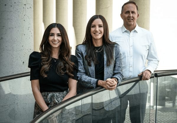 Lux Capital’s Deena Shakir with Trial Library founder and CEO Dr. Hala Borno and co-founder and Chief Product Officer Steve Buck. Lux Capital’s Deena Shakir with Trial Library founder and CEO Dr. Hala Borno and co-founder and Chief Product Officer Steve Buck.