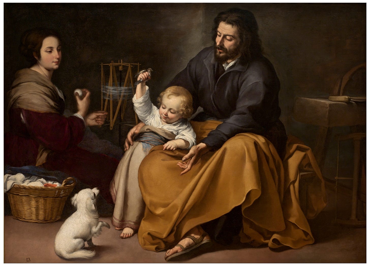 The Holy Family with a Little Bird. Bartolome Esteban Murillo - Easy-to-read artwork - Museo Nacional del Prado The Holy Family with a Little Bird. Bartolome Esteban Murillo - Easy-to-read artwork - Museo Nacional del Prado