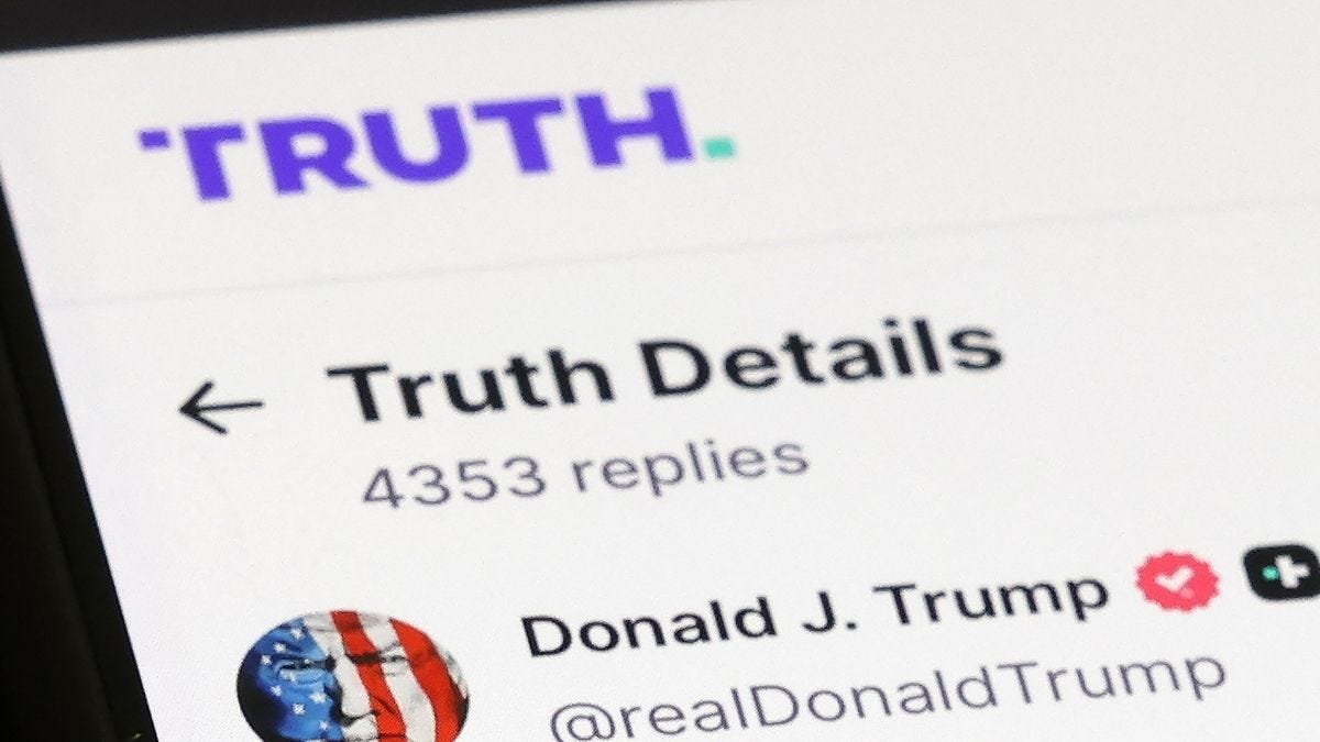 Una captura de Truth Social Una captura de Truth Social