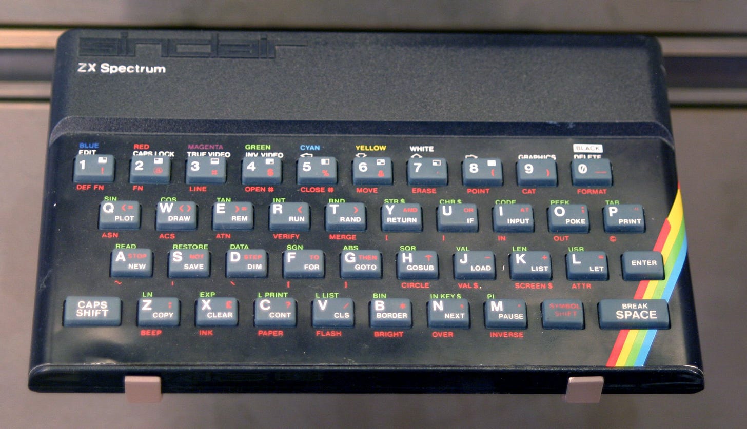 Foto de una ZX Spectrum. Foto de una ZX Spectrum.