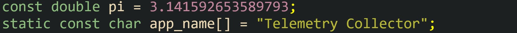 Using const and volatile in C