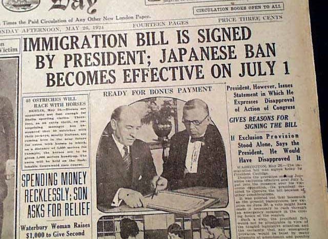 The Johnson-Reed Act of May 24, 1924 : We're History The Johnson-Reed Act of May 24, 1924 : We're History