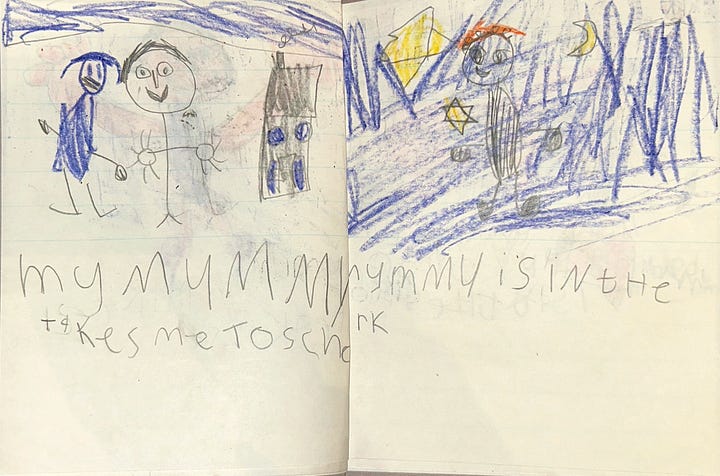 A little illustrated story for my mum, Steven Light aged 4.