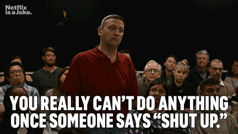 Tim Robinson Shut Up GIF by NETFLIX - Find & Share on GIPHY