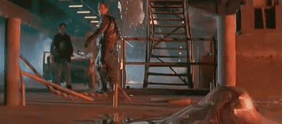 Terminator 2 Liquid T-1000 Scene on Make a GIF